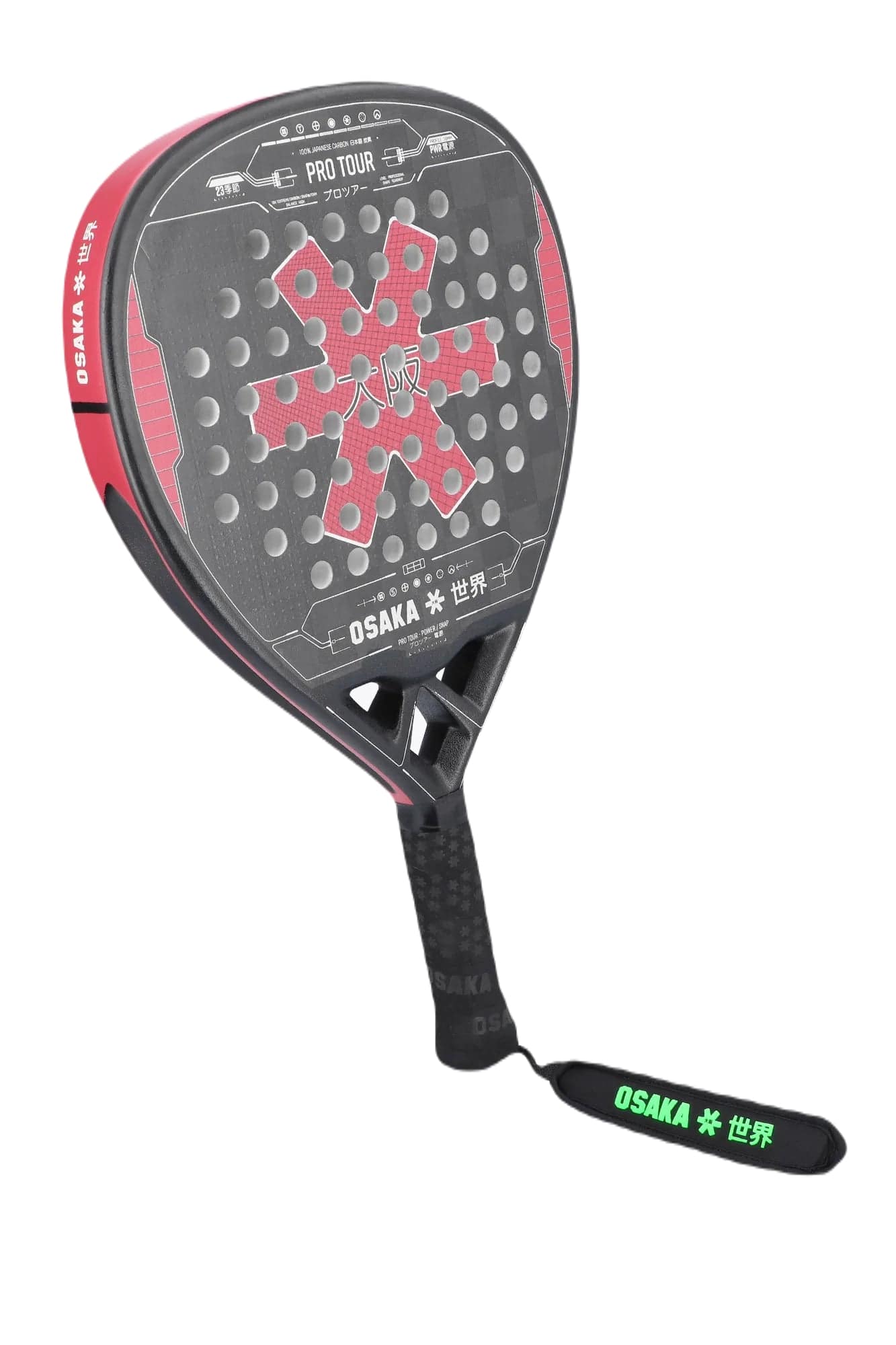 Osaka Pro Tour Power Snap 2023 Padelbat (Maroon/Grey)