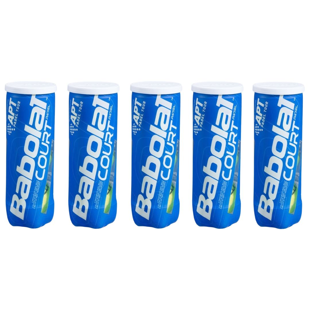 5 rør Babolat Court Padelbolde