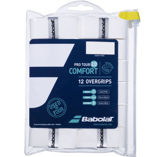 Babolat Pro Tour 2.0 Overgrips (12-pak, hvid) padellife