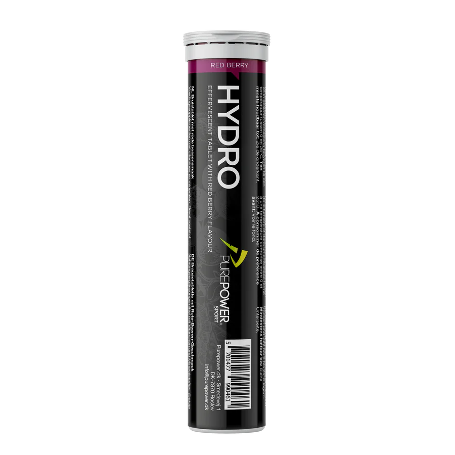 PurePower HydroTabs Elektrolytter Røde Bær smag (1 rør med 20 tabletter)