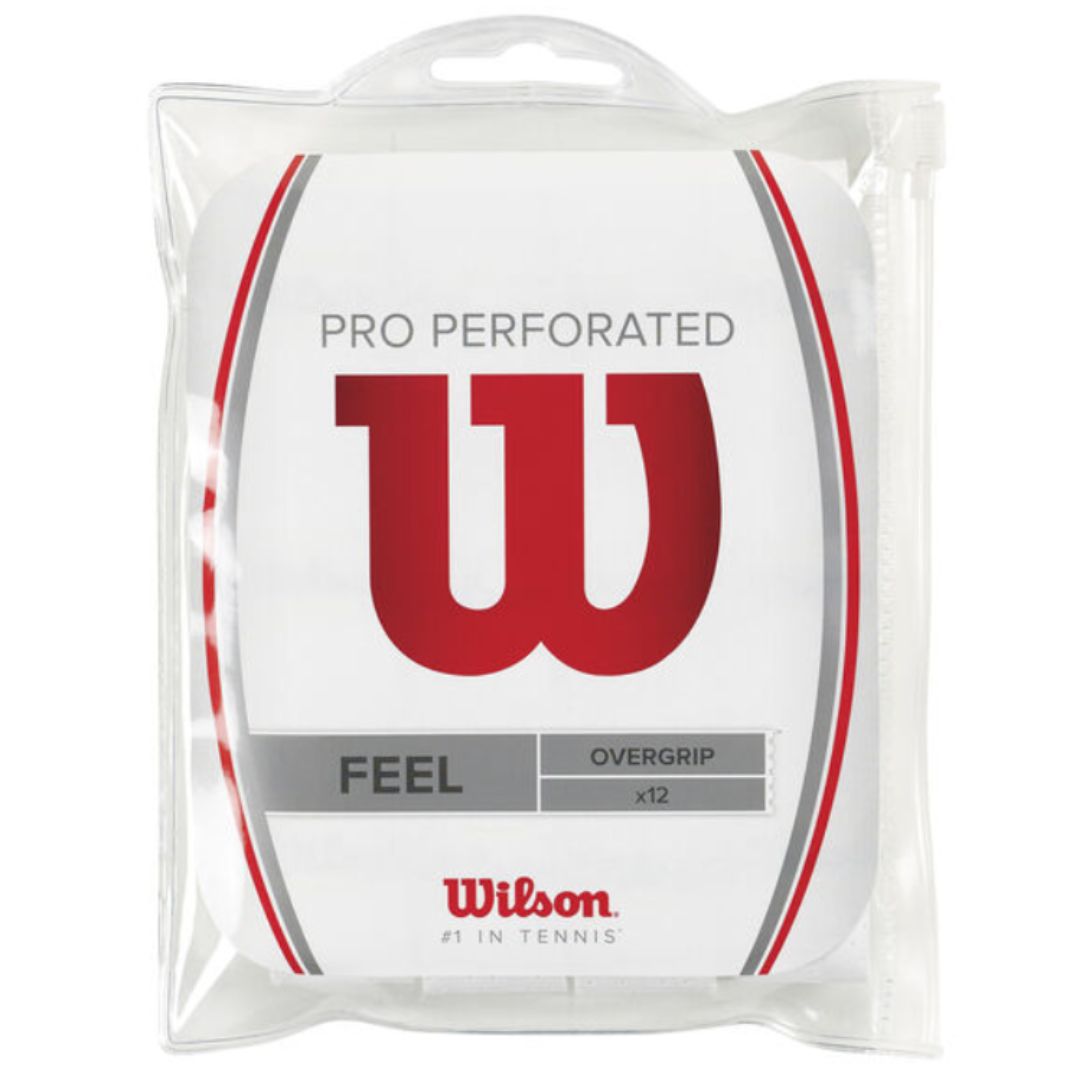 Wilson Pro Overgrip Perforated (12-pak, Hvid) padellife