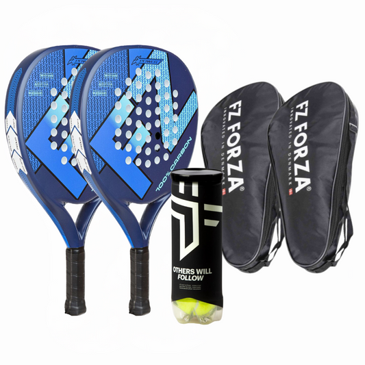 Begynderpakken (2 stk FZ Forza Rave Padelbat+ 2 stk FZ Forza Padelcover + 1 rør Oxdog Padelbolde)