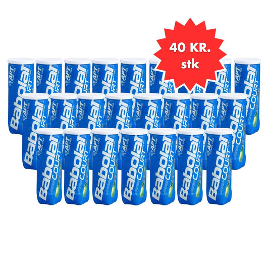 1 kasse med Babolat Court X3 (24 rør)