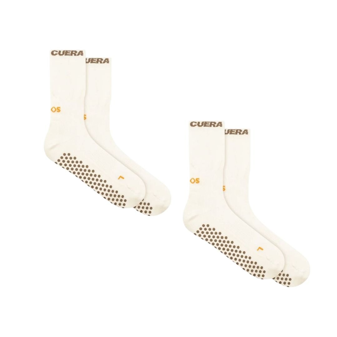 Cuera Oncourt Grip Socks 2-Pak (Off-White)