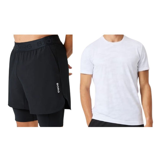 Björn Borg 2-in-1 Performance Set (Black/White)