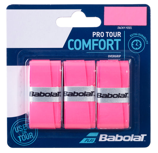 Babolat Pro Tour Overgrip 3-Pak (Pink) - Padellife.dk