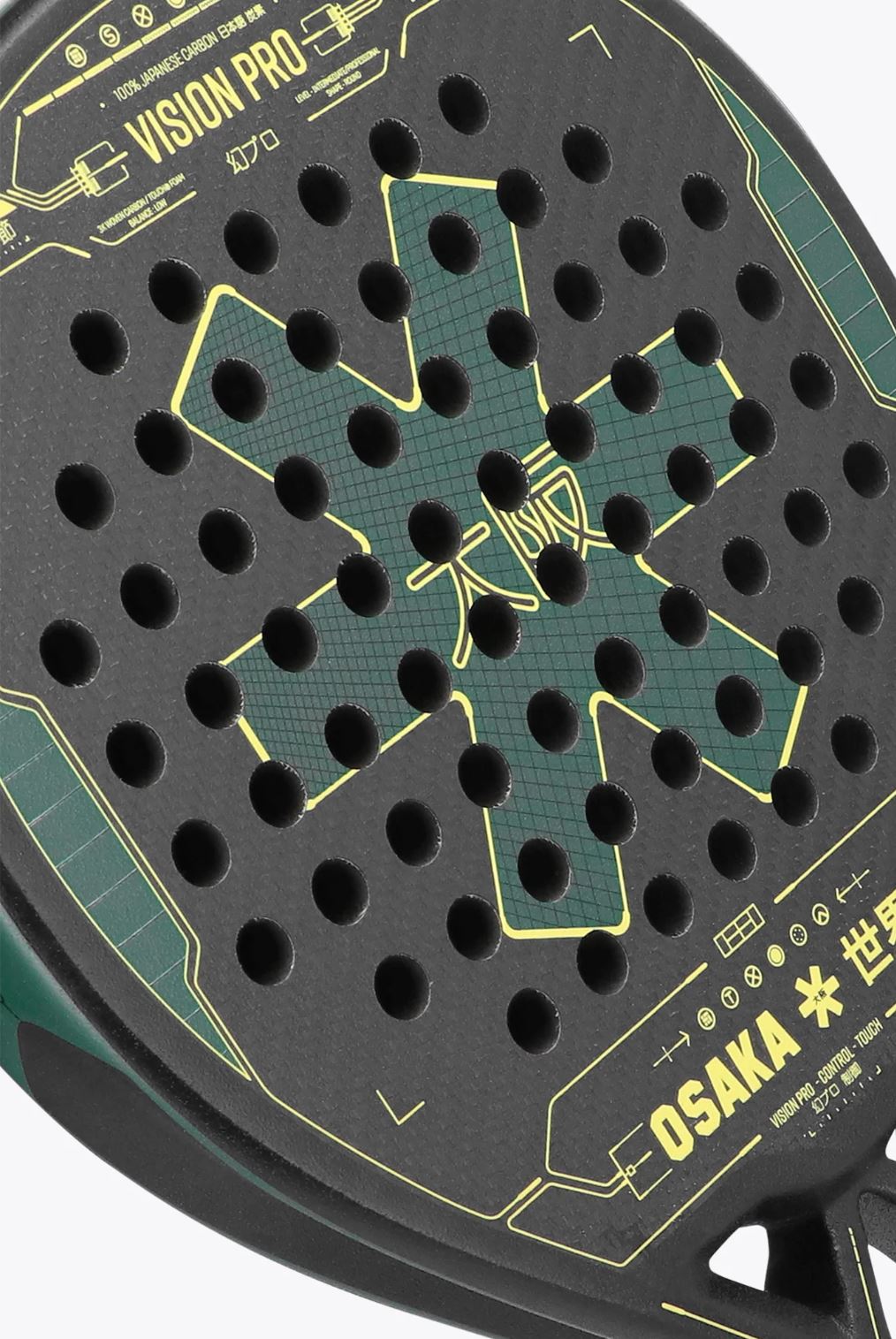 Osaka Vision Pro Control Touch 2023 Padelbat (Green/Yellow)