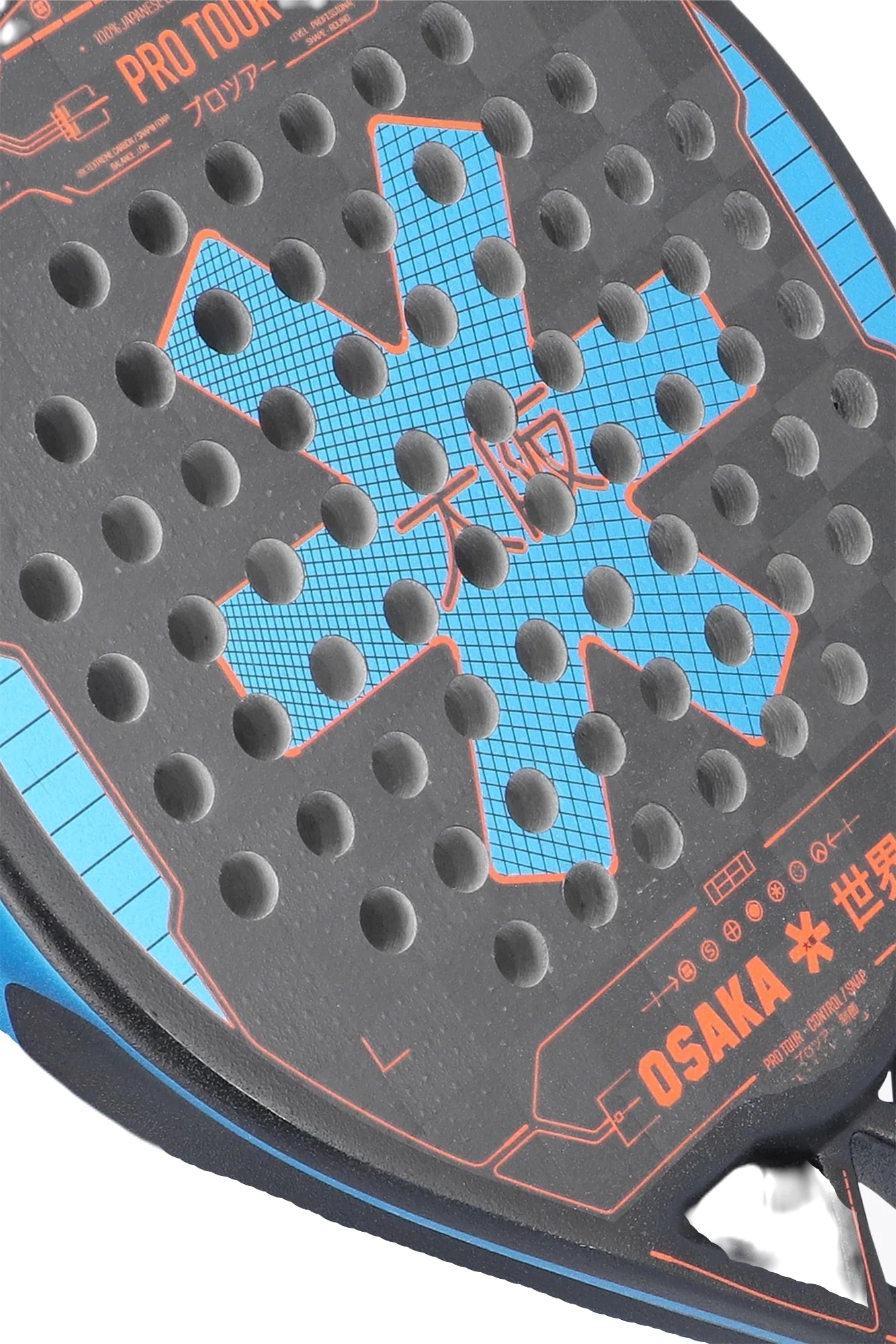 Osaka Pro Tour Control Snap 2023 Padelbat (Blue/Orange)