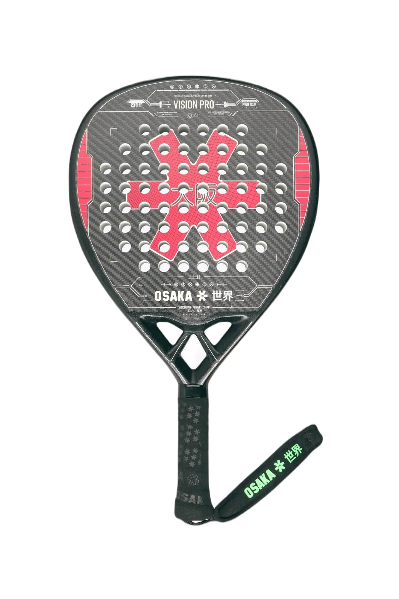 Osaka Vision Pro Power Snap 2023 Padelbat (Maroon/Grey)