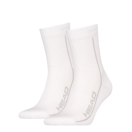 Head Performance Short Crew Tennisstrømper (2-Pak, Hvid)
