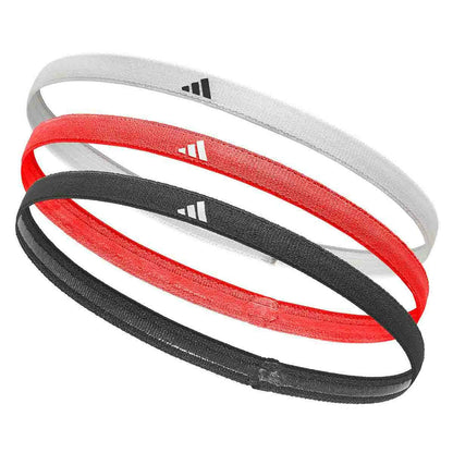 Adidas Hairbands (3-pak, Black/White/Solar Red)