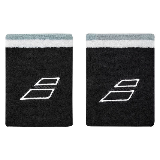 Babolat Terry Jumbo Wristbands (2-pak, Sort/hvid)