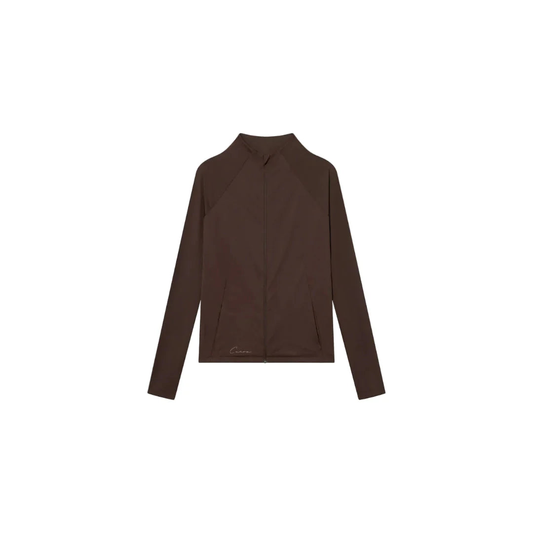 Cuera Active Zip Cardigan (Dark Brown)