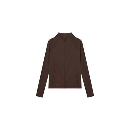 Cuera Active Zip Cardigan (Dark Brown)