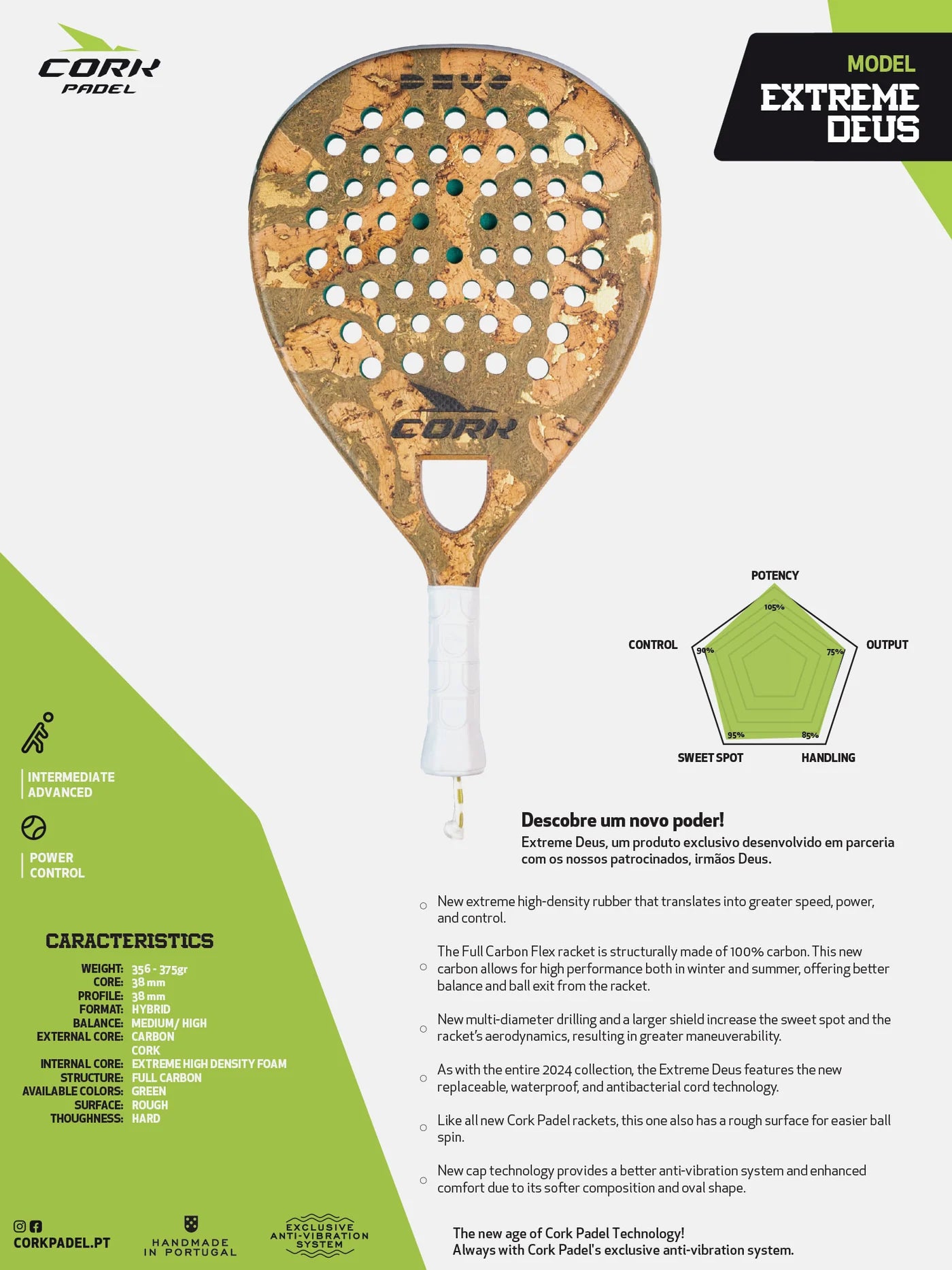 Cork Extreme Deus Padelbat