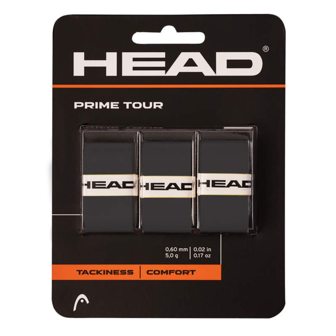 Head Prime Tour Overgrip (3-pak, sort) padellife