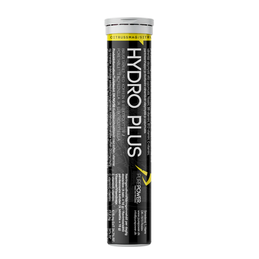 PurePower Hydrotabs Elektrolytter Citrussmag (1 rør med 20 tabletter)