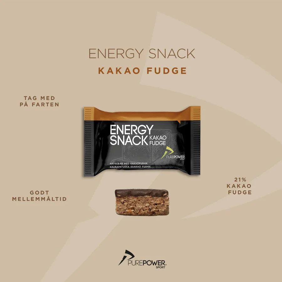 PurePower Energy Snack Kakao Fudge smag (1 stk af 60 gram)