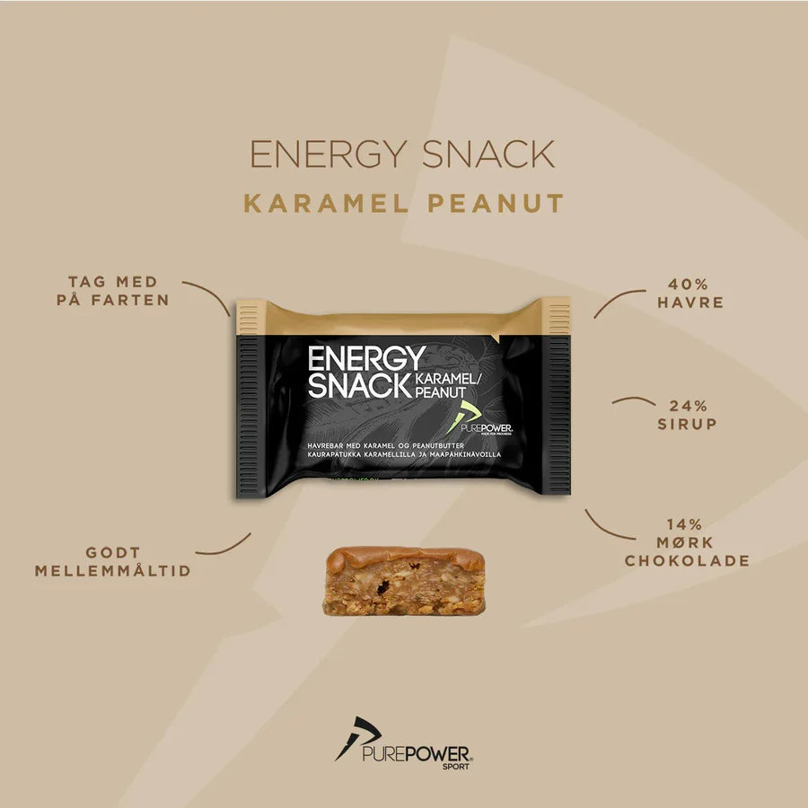 PurePower Energy Snack Peanut/Karamelsmag (1 stk af 60 gram)