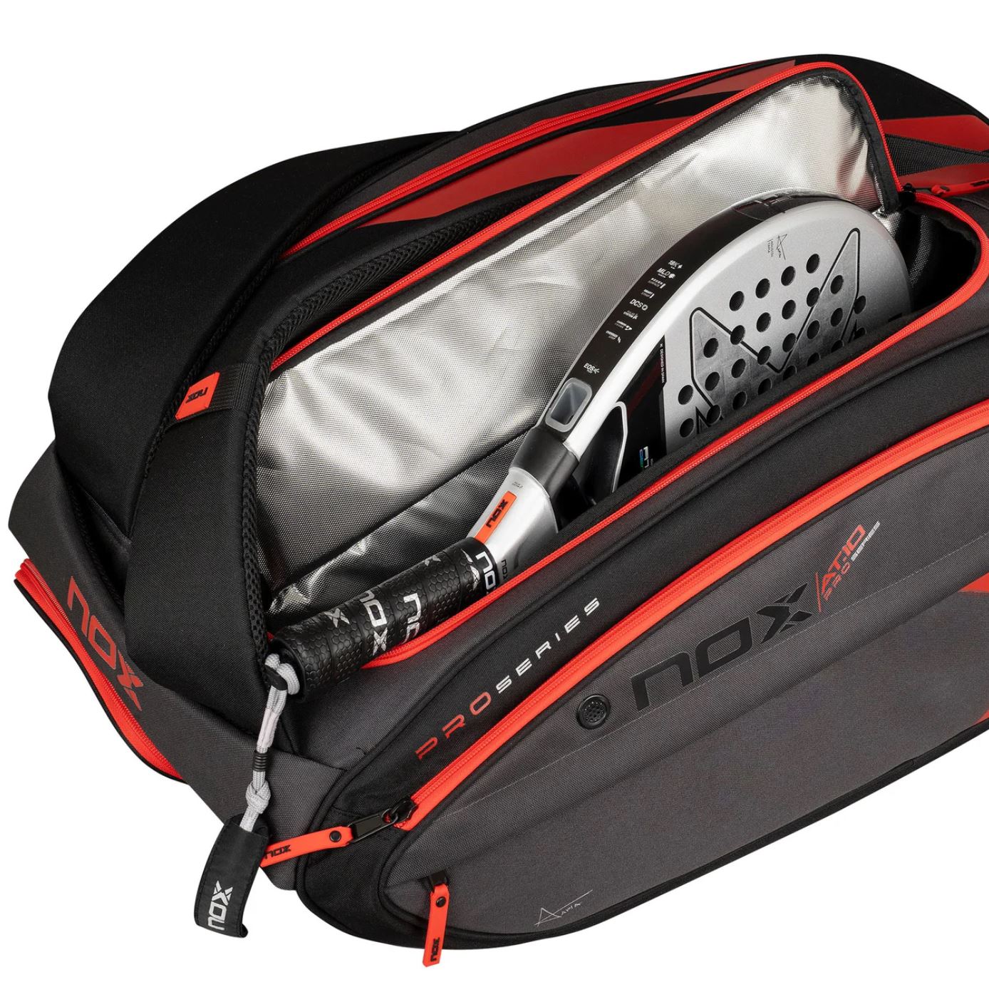 Nox AT10 XXL Padel taske (Black/Red) - Padellife.dk