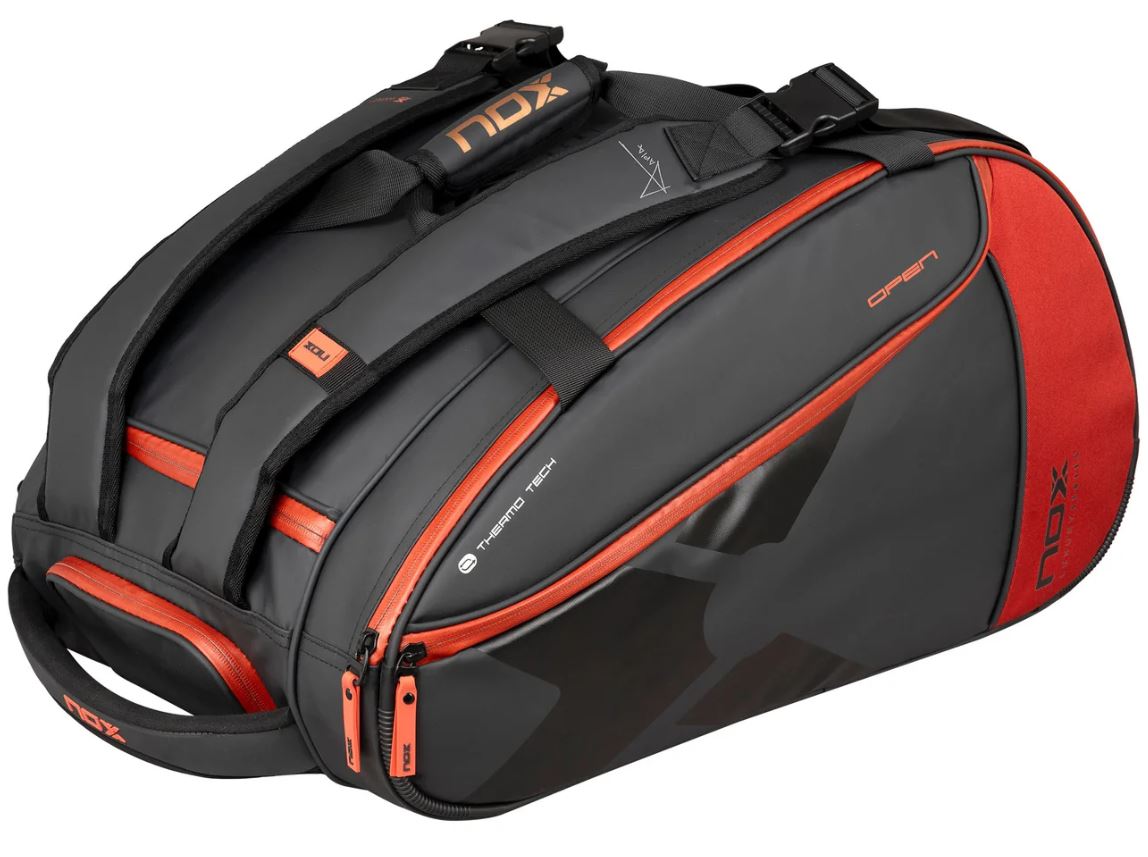 Nox Luxury Open Series Padel taske sort rod - Padellife.dk