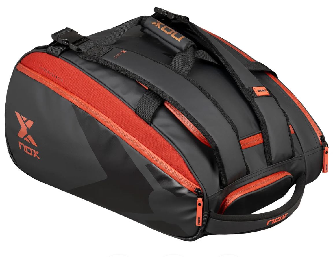 Nox Luxury Open Series Padel taske sort rod - Padellife.dk