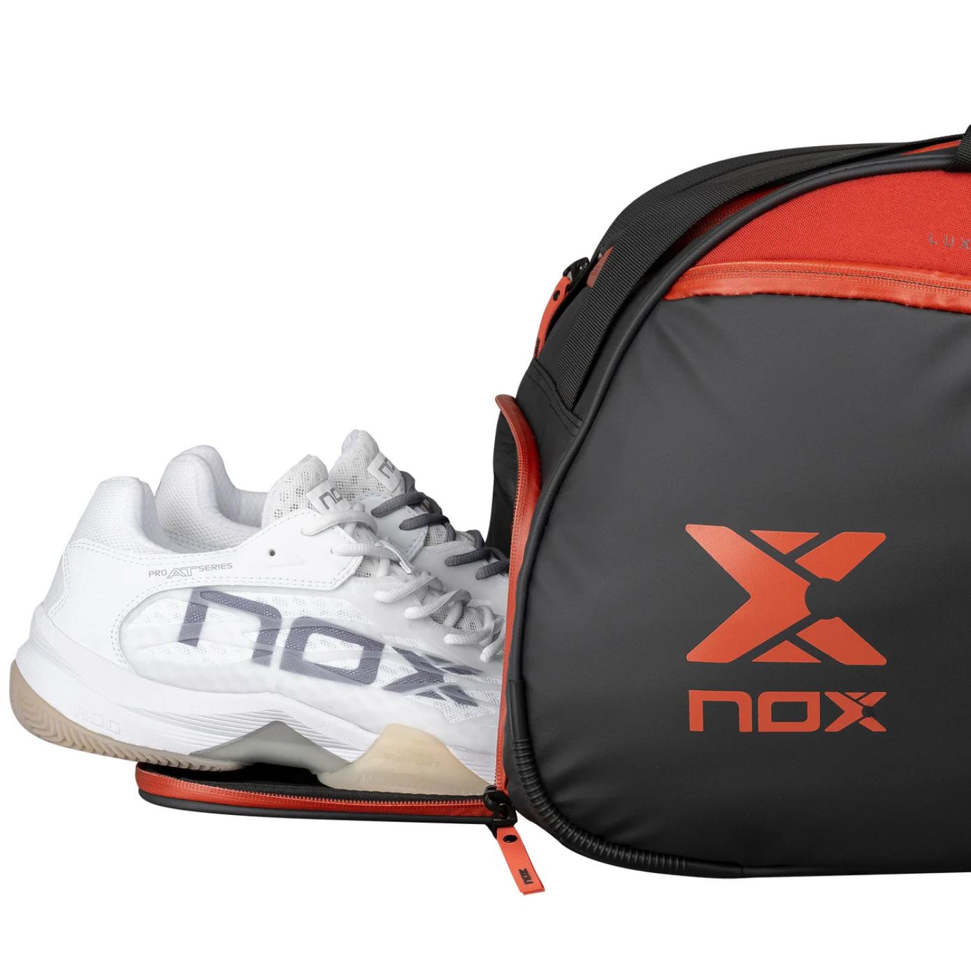 Nox Luxury Open Series Padel taske sort rod - Padellife.dk