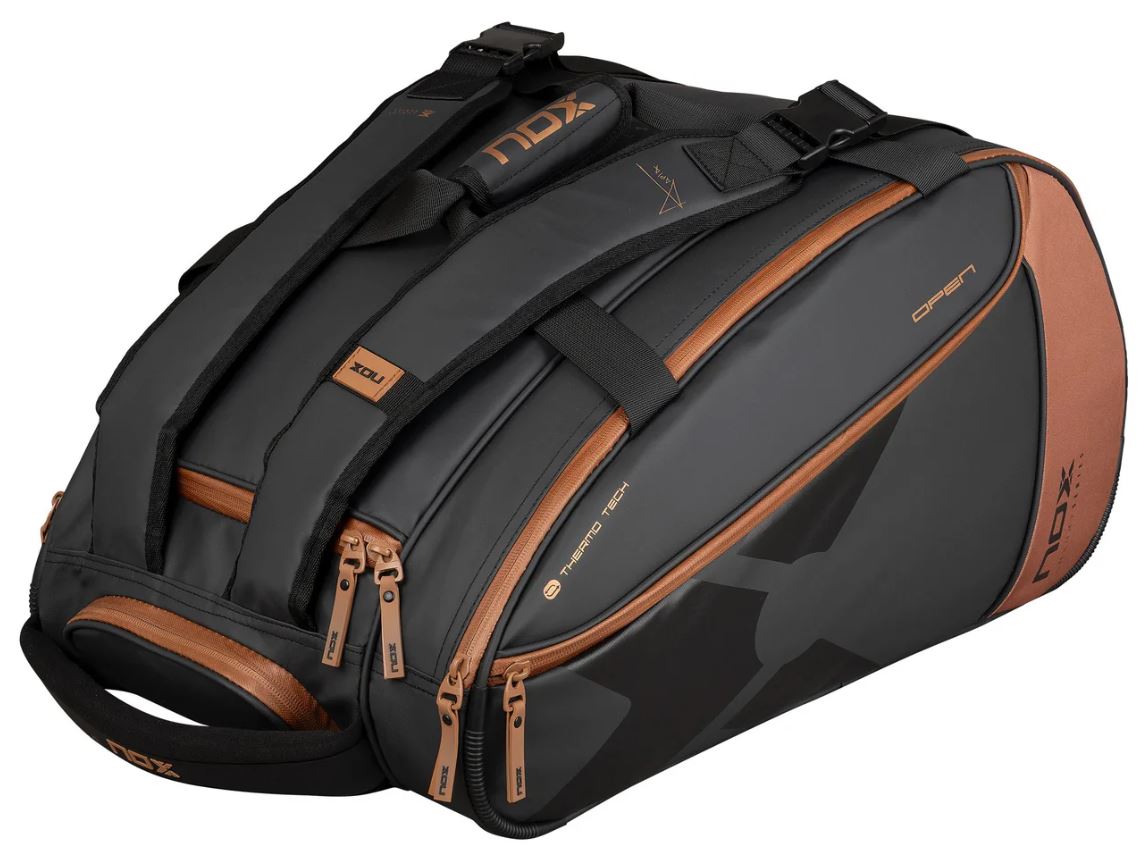 Nox Luxury Open Series Padel Taske (Black/Brown) - Pydellife.dk