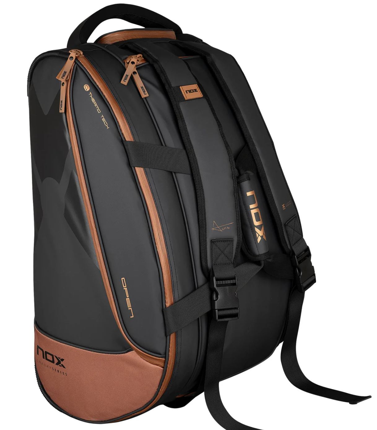 Nox Luxury Open Series Padel Taske (Black/Brown) - Pydellife.dk
