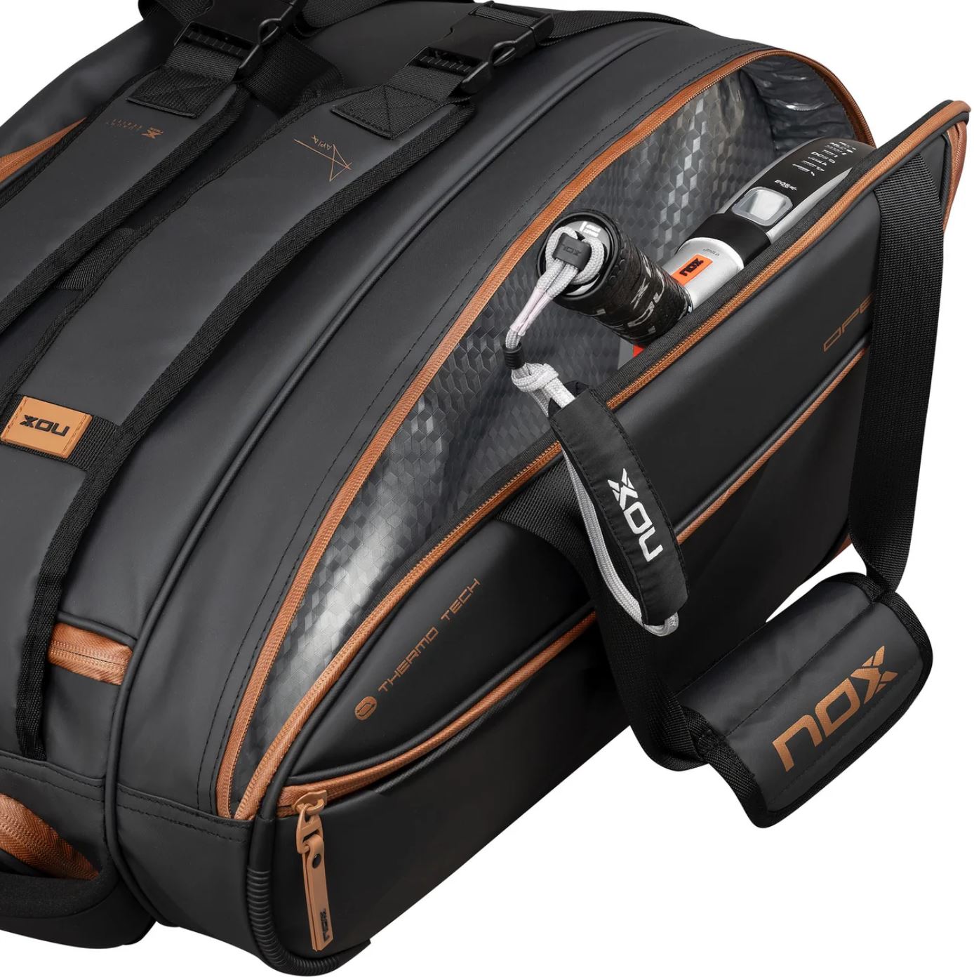 Nox Luxury Open Series Padel Taske (Black/Brown) - Pydellife.dk