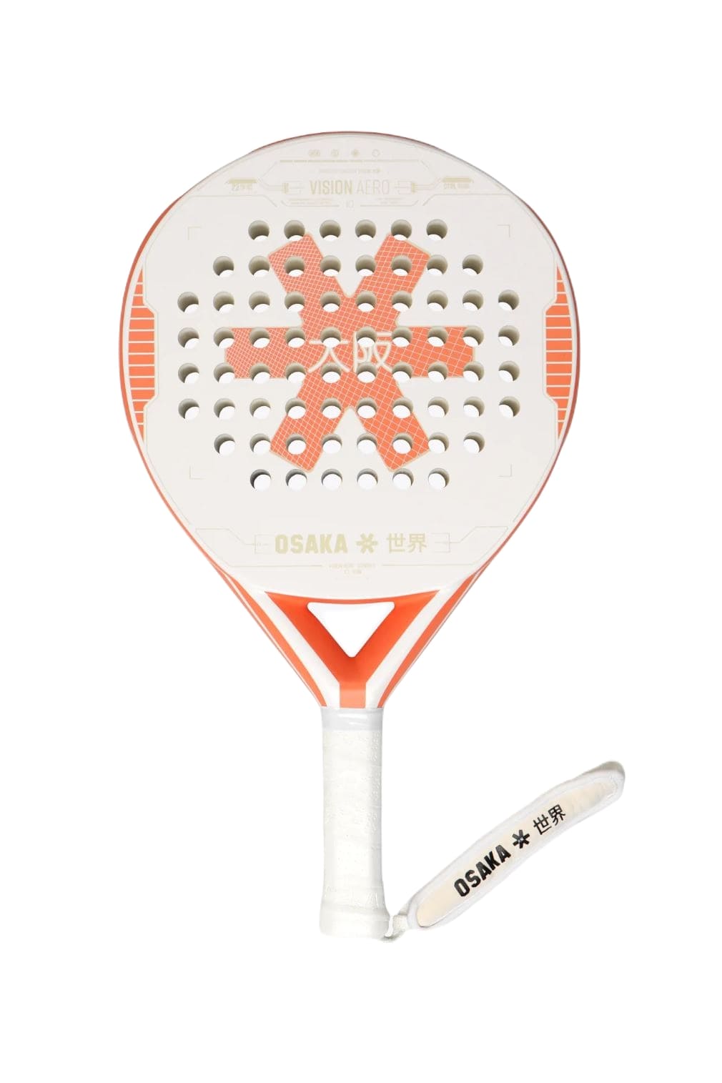 Osaka Vision Aero Control 2023 Padelbat (White/Peach)