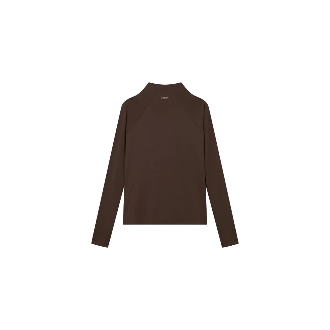 Cuera Active Zip Cardigan (Dark Brown)