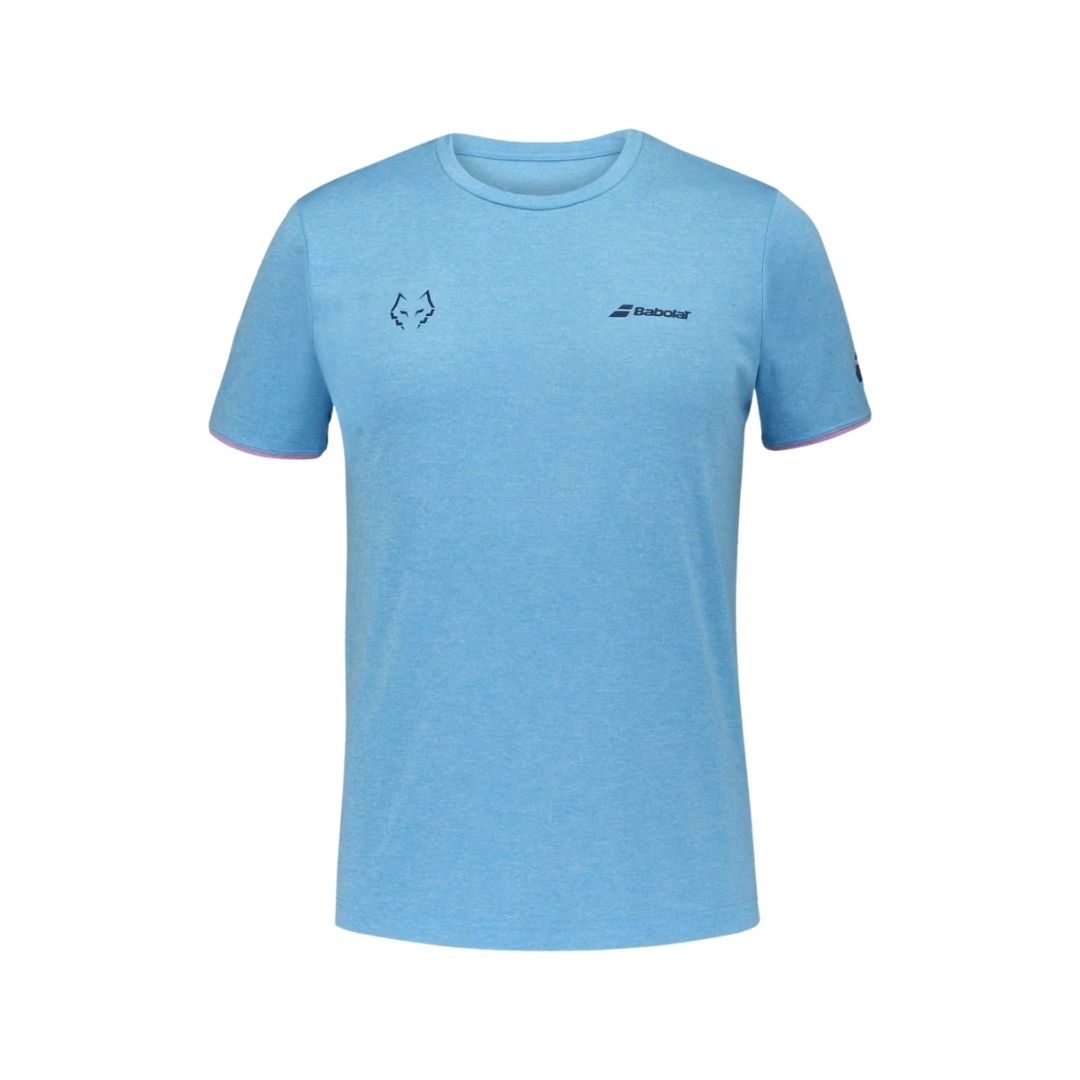 Babolat Crew Neck Tee Juan Lebron (Cyan Blue Heather)