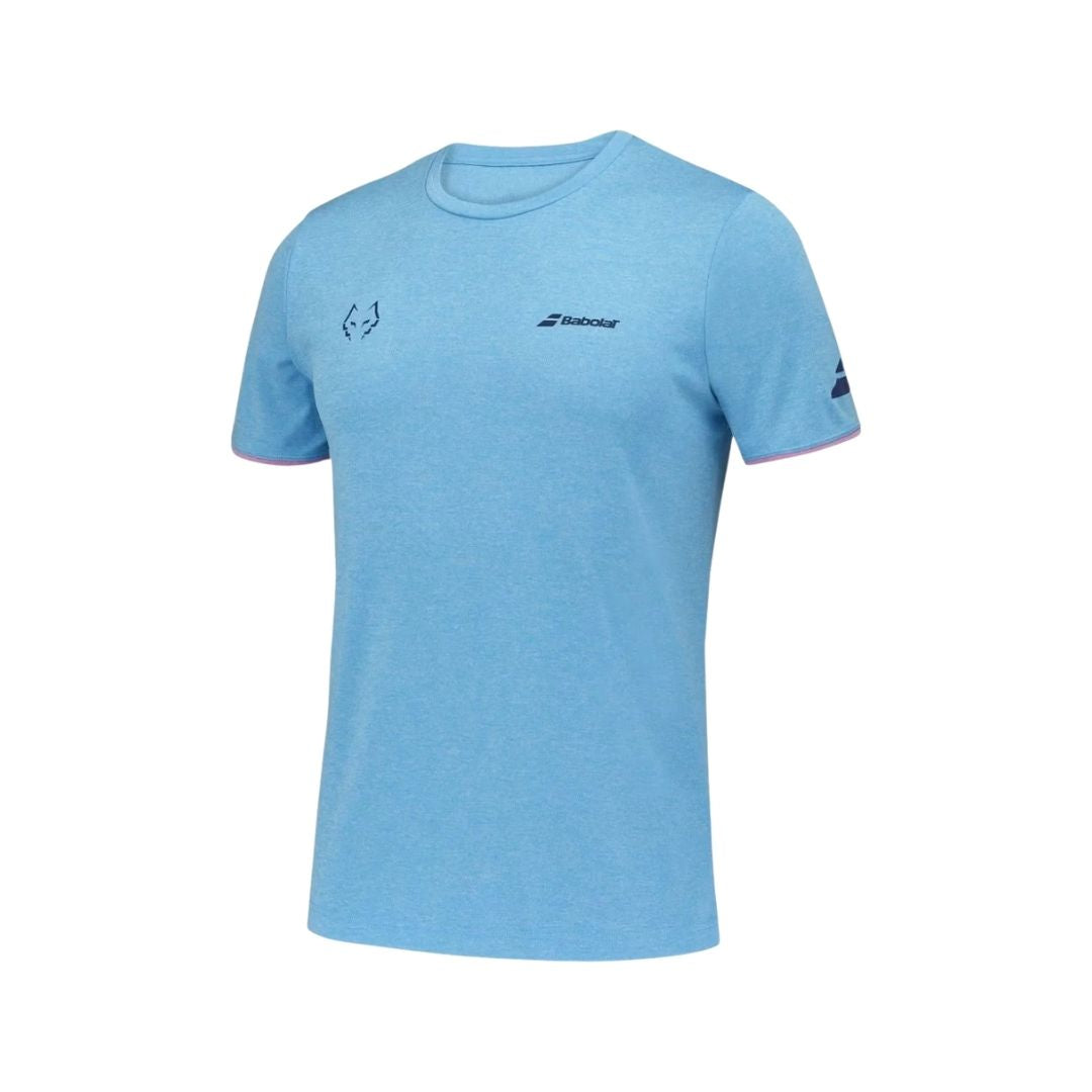 Babolat Crew Neck Tee Juan Lebron (Cyan Blue Heather)