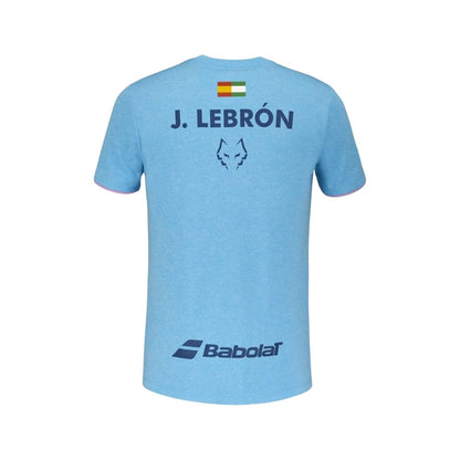 Babolat Crew Neck Tee Juan Lebron (Cyan Blue Heather)