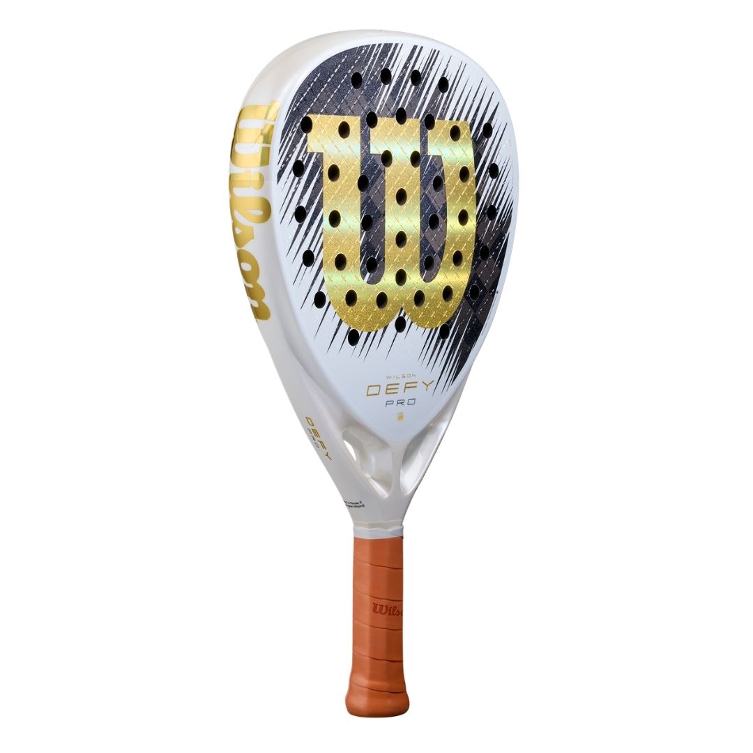Wilson Defy Pro V1 SE Padelbat White Black Gold