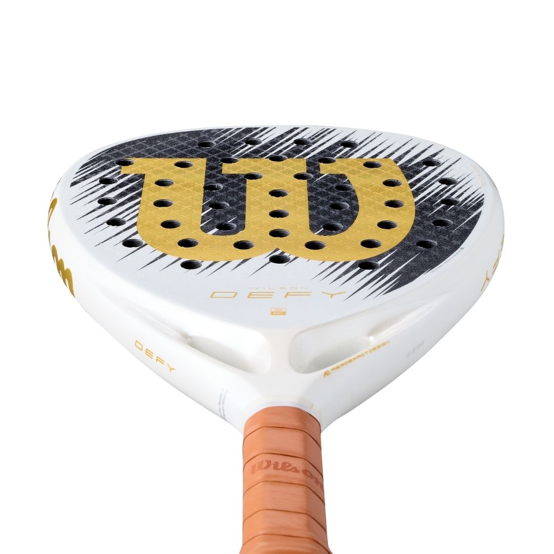 Wilson Defy V1 SE Padelbat White Black Gold