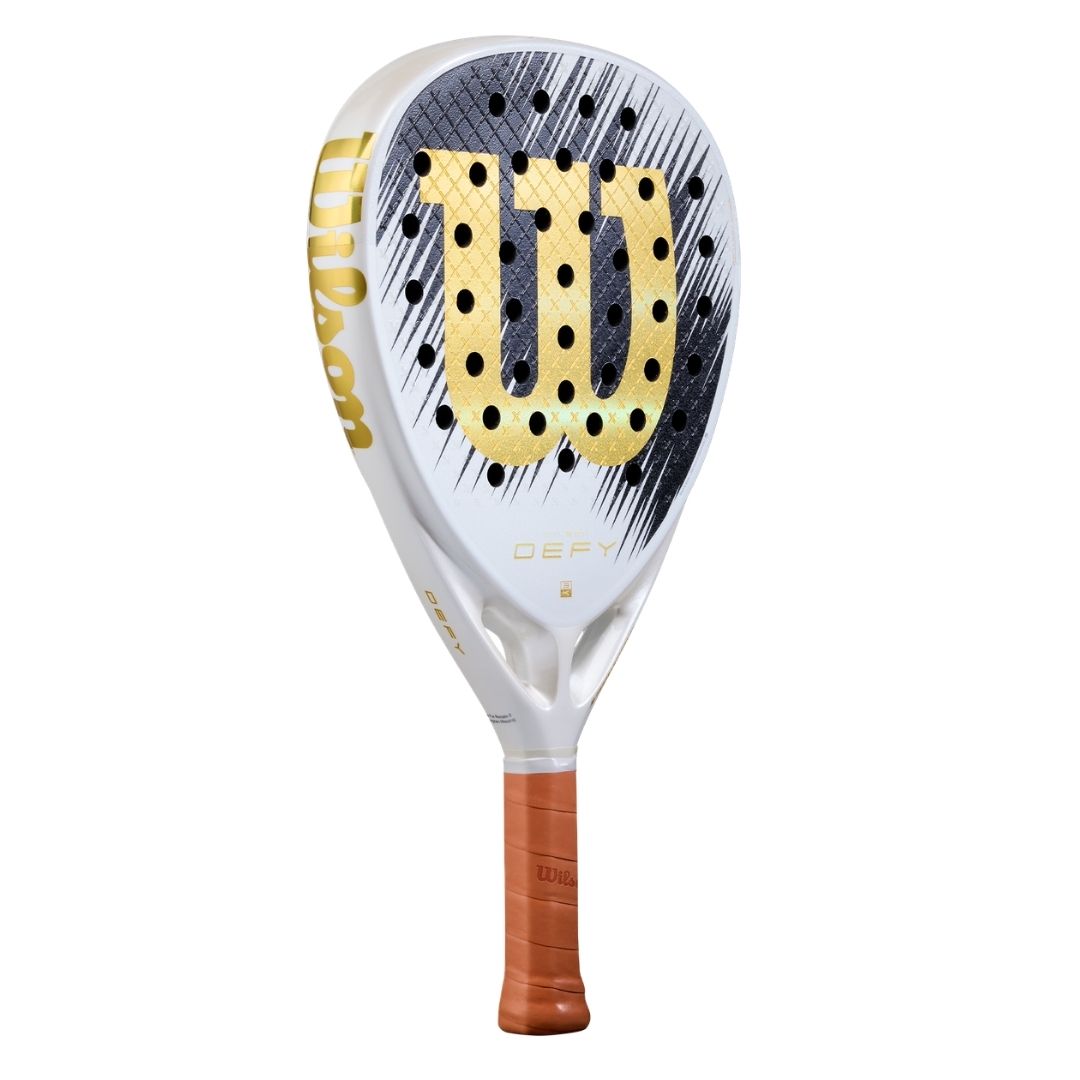 Wilson Defy V1 SE Padelbat White Black Gold