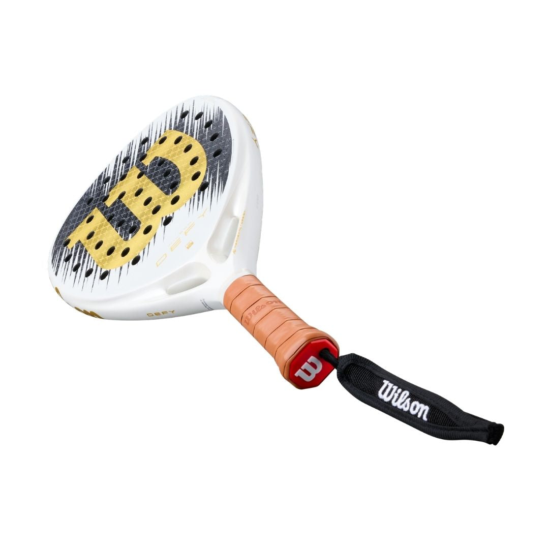 Wilson Defy V1 SE Padelbat White Black Gold