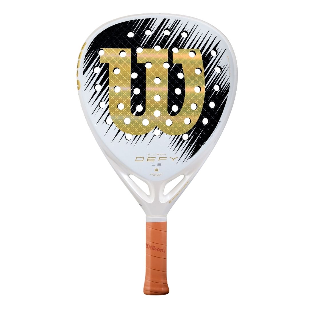 Wilson Defy LS V1 SE Padelbat White Black Gold