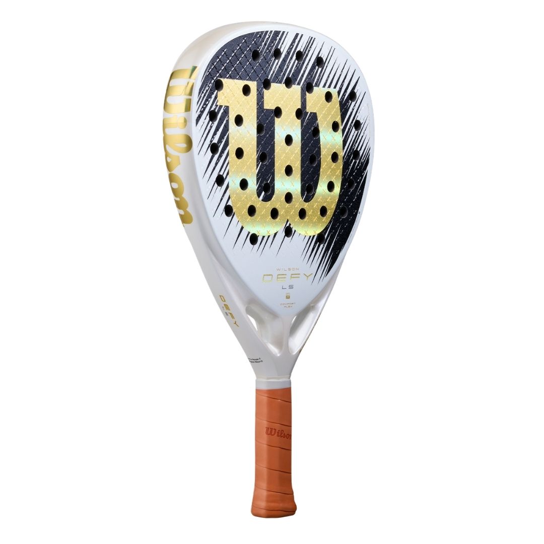 Wilson Defy LS V1 SE Padelbat White Black Gold