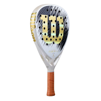 Wilson Defy LS V1 SE Padelbat White Black Gold