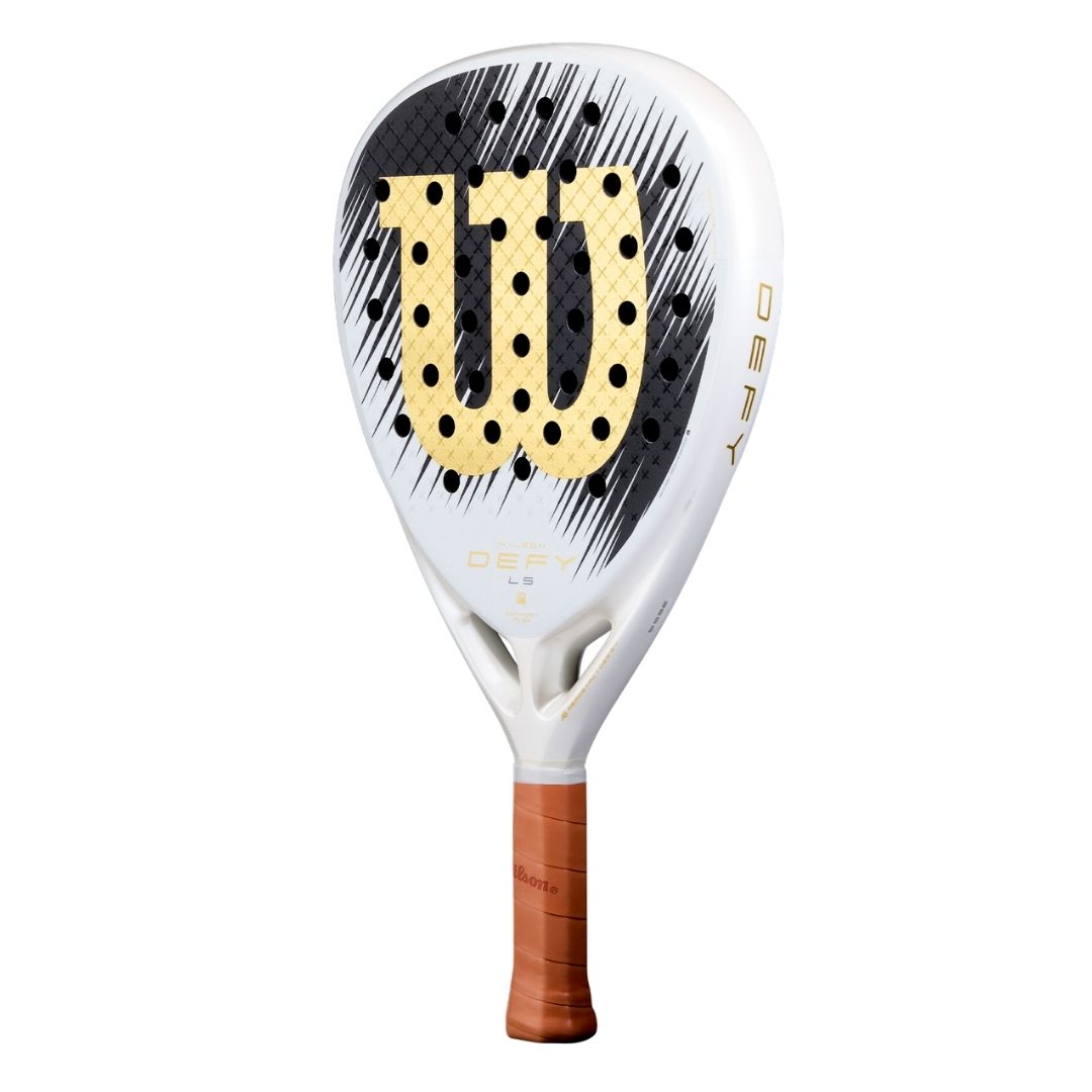 Wilson Defy LS V1 SE Padelbat White Black Gold