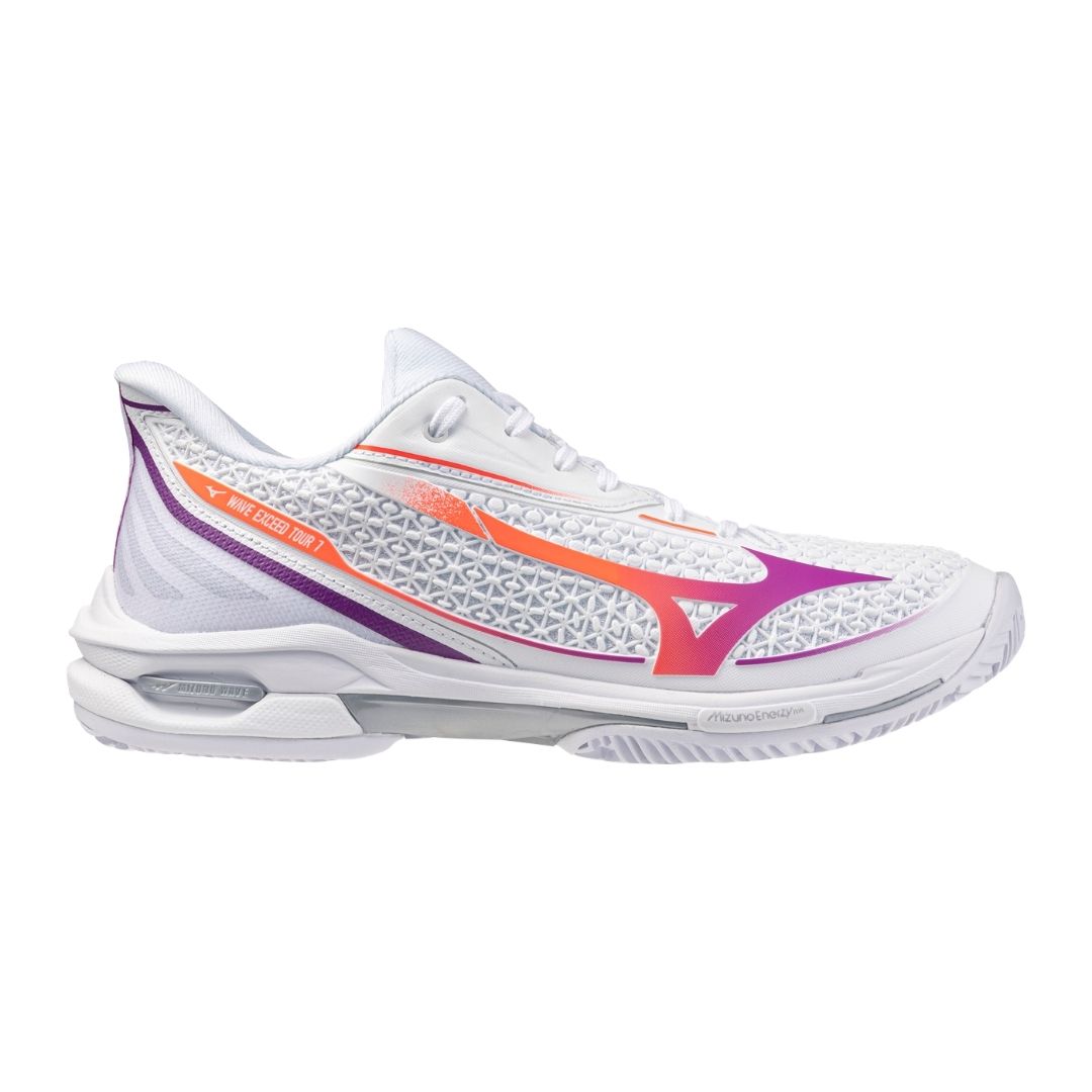 Mizuno Wave Exceed Tour 7 CC (W) (White/Dahlia/Lava Orange)