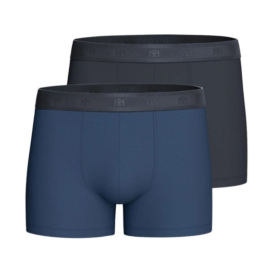 Impetus Plain Boxershorts (2-pak, Blue+Navy Blue)
