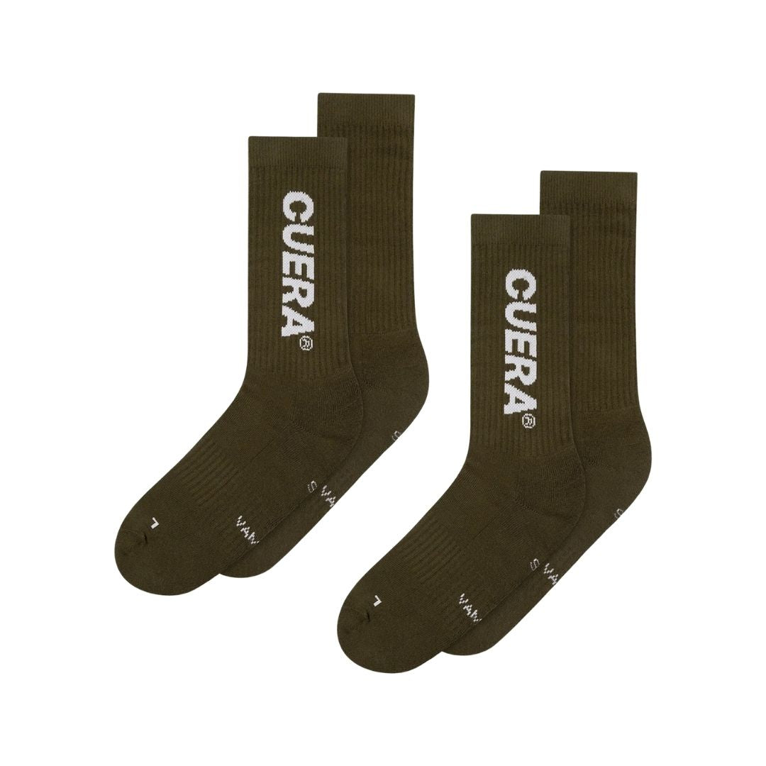 Cuera Padel Strømper (2-pak, Army/White)