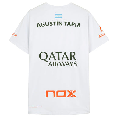 Nox Agustin Tapia Sponsors AT10 T-shirt (White) - Padellife