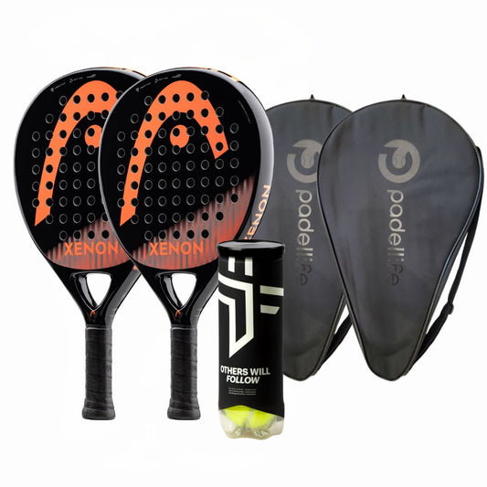 Motionistpakken (2 stk Head Xenon Padelbat, 2 stk Padellife Thermo Cover, 1 rør Oxdog Padelbolde)