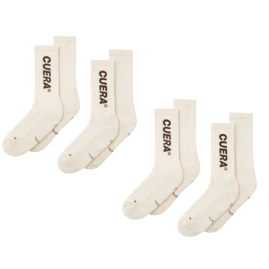 Cuera Strømpepakke Off-White/Dark Brown
