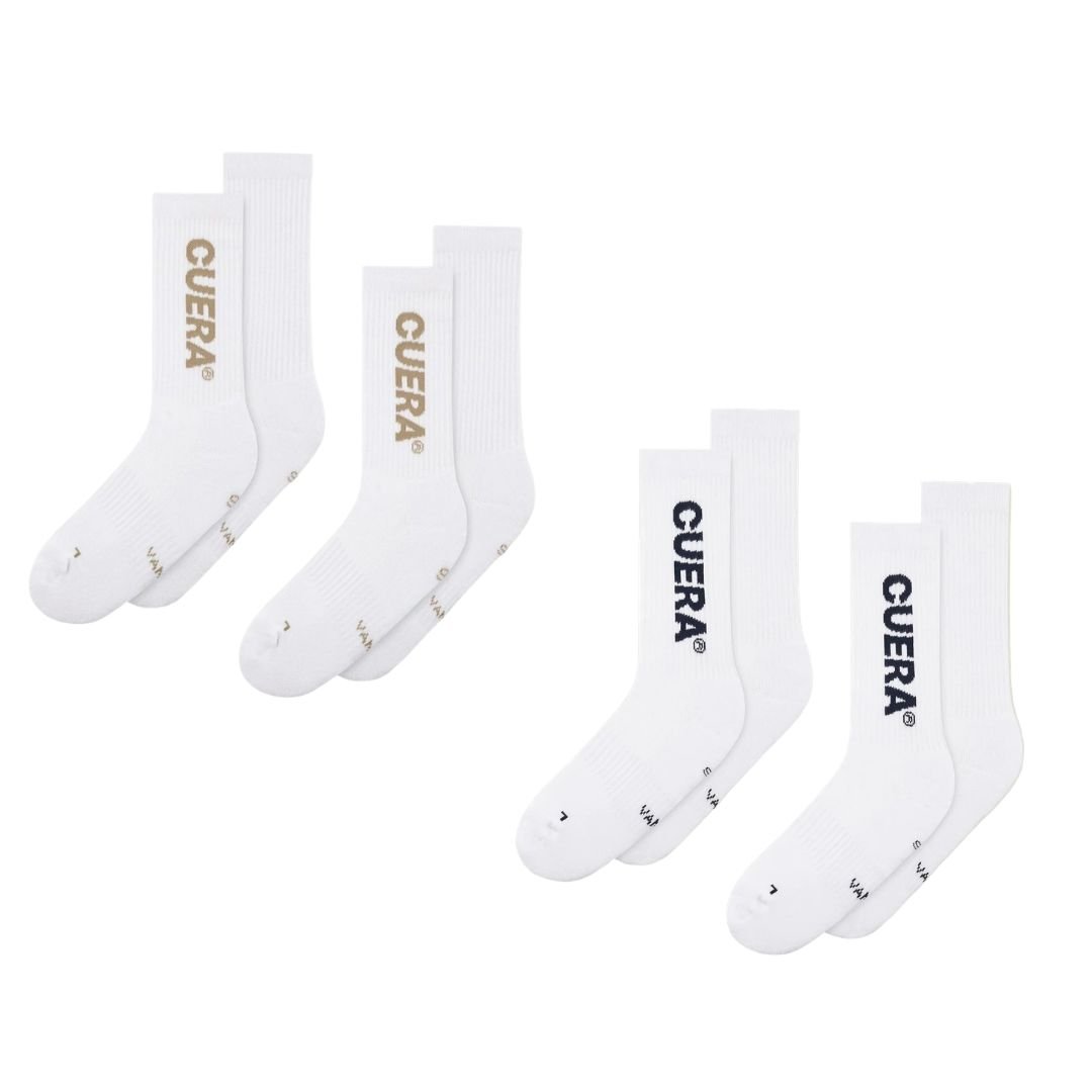 Cuera Strømpepakke White/Walnut + White/Navy